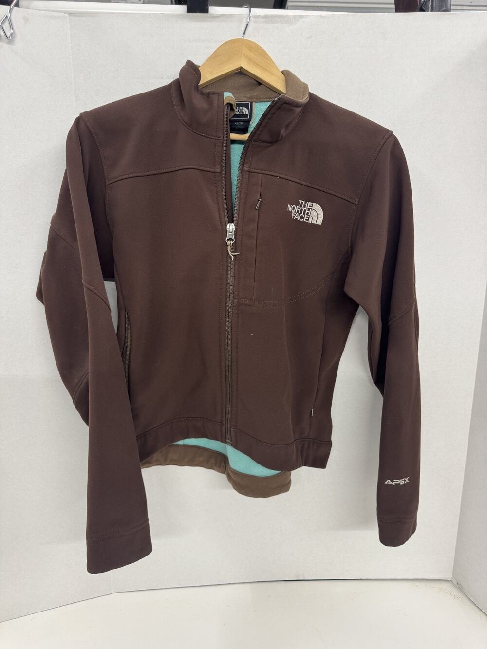 Women's The North Face Apex Full Zip Jacket Brown and Blue Size XS